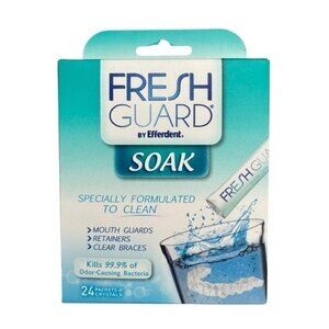 2 x Fresh Guard Soak by Efferdent 24 Crystals Packets Count
